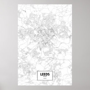 Leeds, England (svart på vitt) Poster