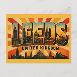 Leeds England Viktoriansk Industristad Vintage Ar Vykort