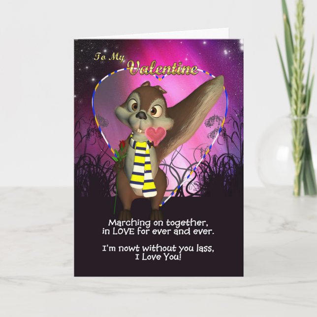 Leeds Footbally fläktvalentin gulligt kort för dag (Framsida)