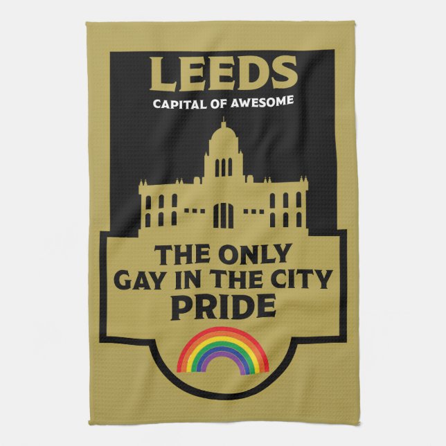 Leeds Gay pride - Leeds England HBT - Kökshandduk (Vertikal)