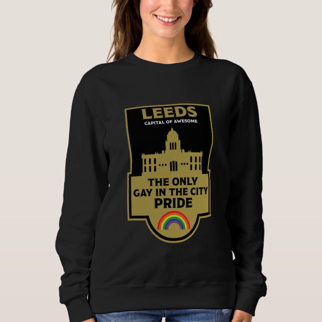 Leeds Gay pride - Leeds England HBT - T Shirt (Framsida)