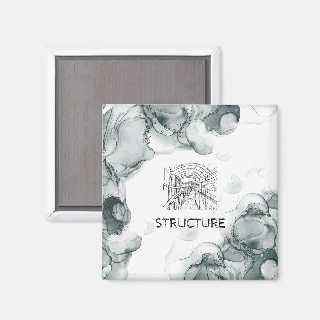 Leeds Tone Watercolor Magnet (Front/Back)