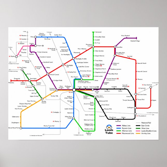 Leeds Tube Poster (Framsidan)