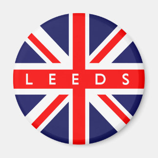 Leeds UK Flagga Magnet