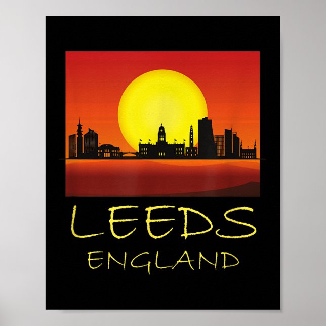 Leeds Yorkshire England Förenade kungariket Britis Poster (Framsidan)