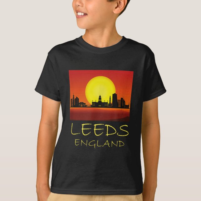 Leeds Yorkshire England Förenade kungariket Britis T Shirt (Framsida)