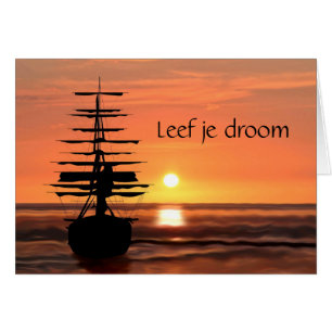Leef je droom Grusskarte Hälsningskort