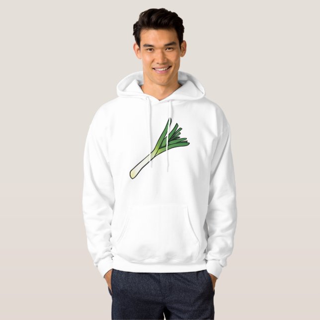 Leek Vegetable Hoodie (Hel framsida)