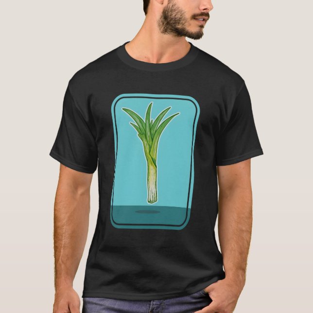 Leek Vegetable Plant T Shirt (Framsida)