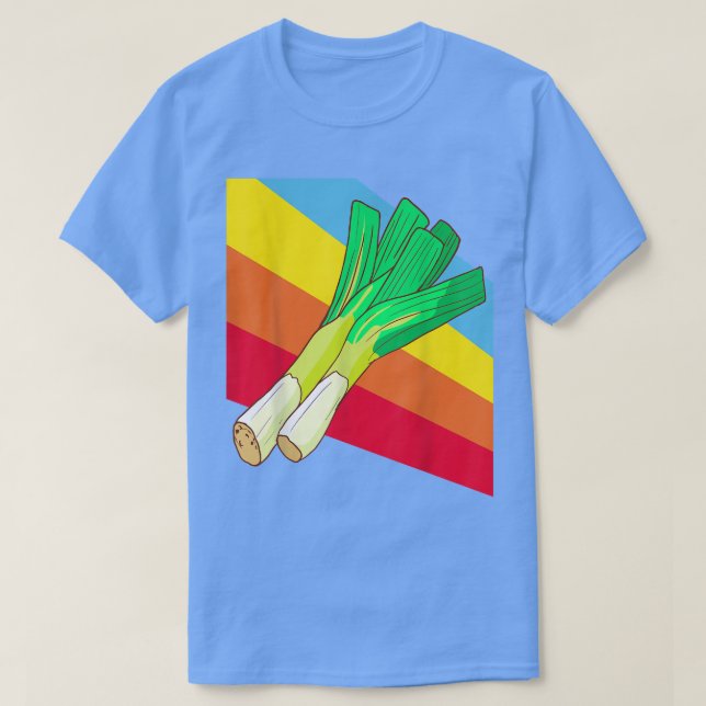 Leek Vegetables Food Vegan Vegetarian T-Shirt (Design framsida)