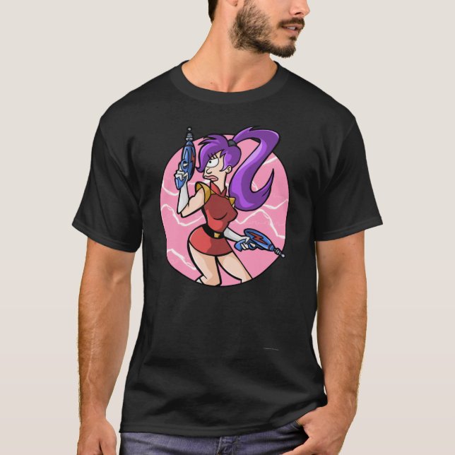 Leela Rymdflotta rolig T Shirt (Framsida)