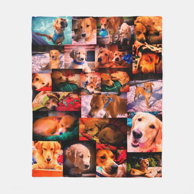 Leeloo & Winston Montage Fleece Blanket [Sangria] (Framsidan)