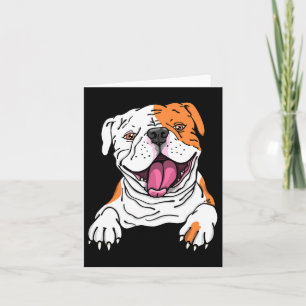 Leende amerikansk bulldog engelsk valp hundälskare kort