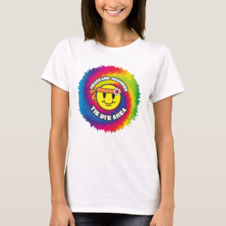 Leende ansikte groovy hippie tie-dye pannband områ t shirt