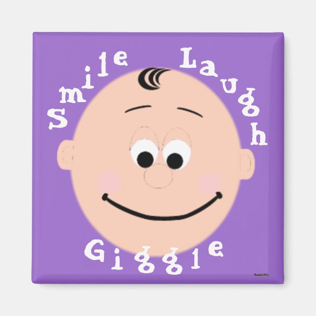 Leende ansikten Baby ansikte Magnet (Framsidan)