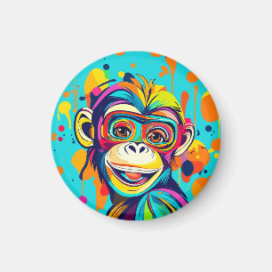 Leende apa magnet