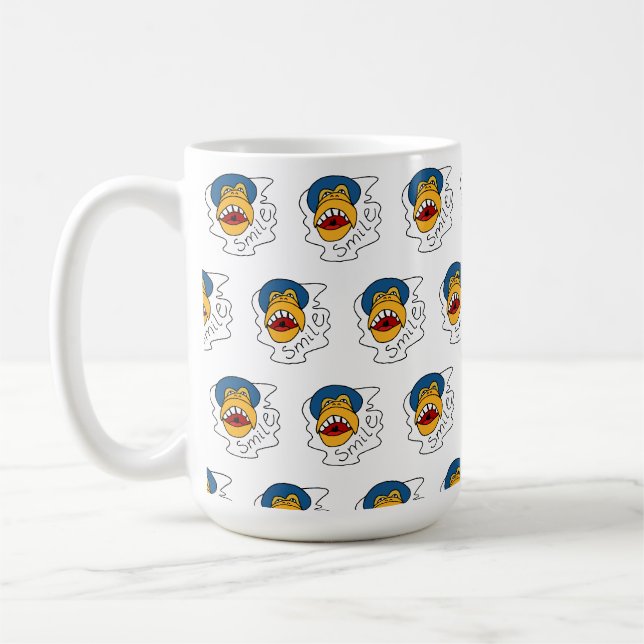 Leende apansikte kaffemugg (Vänster)