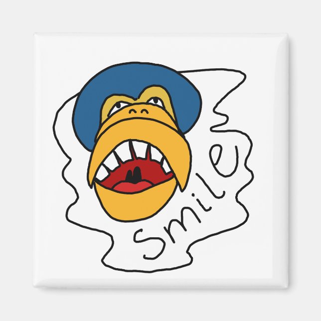 Leende apansikte magnet (Framsidan)