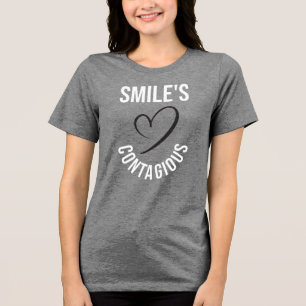 "Leende är smittsamt" motiverande designsats T Shirt