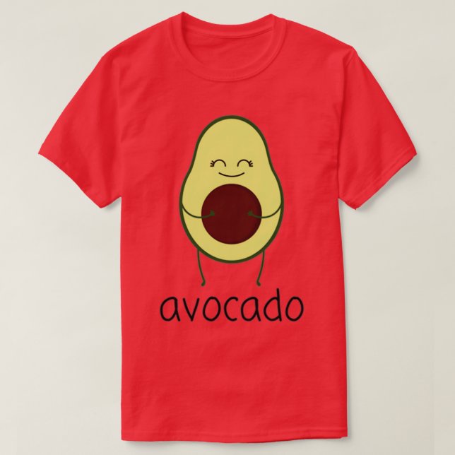 leende avokado 2 t shirt (Design framsida)