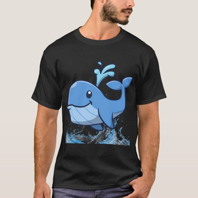 Leende blåval t shirt (Framsida)