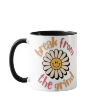 Leende blomkrukka för kaffe