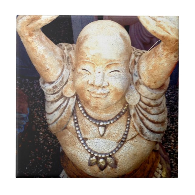 leende buddha-panel kakelplatta (Framsidan)