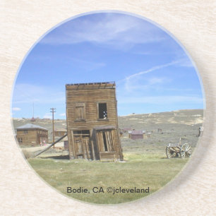 Leende Byggnad i Ghost Town Bodie, CA Underlägg Sandsten