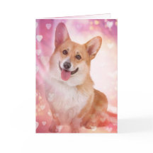 Leende Corgi med Hearts Valentine