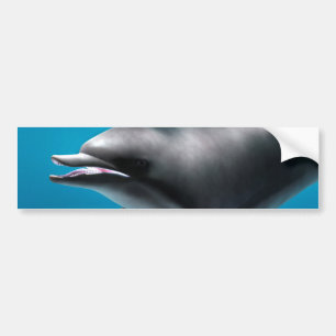 Leende delfin bildekal