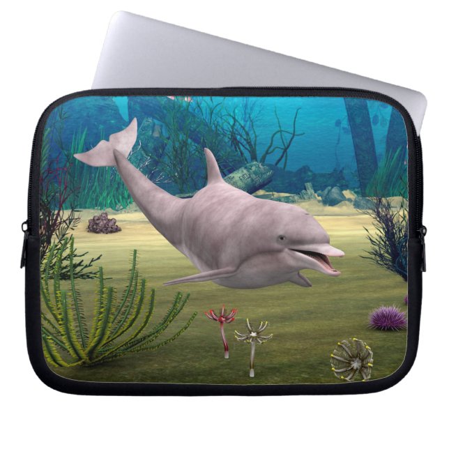 Leende delfin laptop fodral (Framsidan)