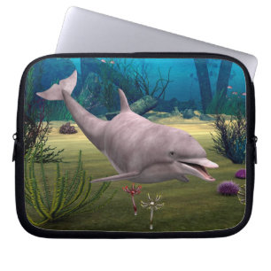 Leende delfin laptop sleeve