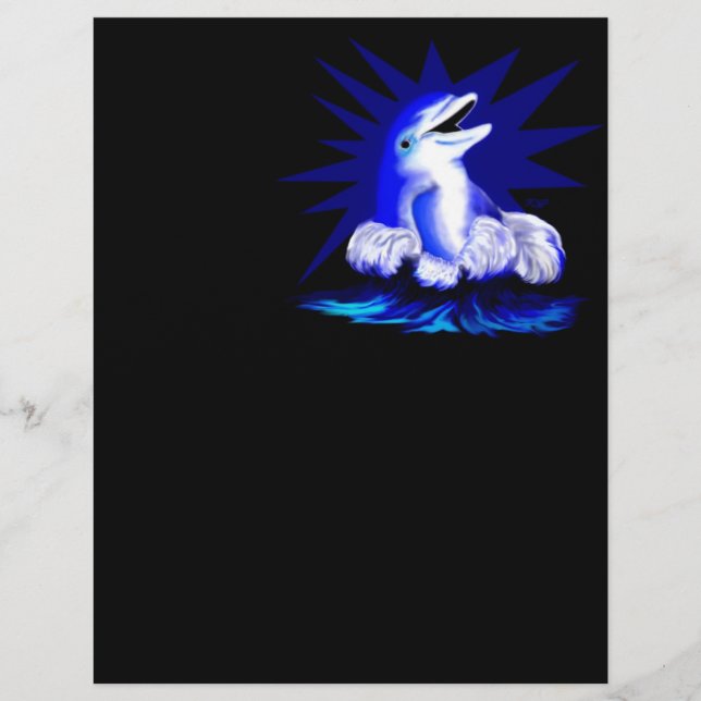 Leende delfin reklamblad (Framsidan)