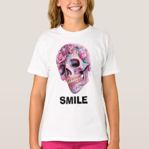 Leende Dödskalle Grafik T Shirt