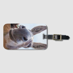 Leende Donkey med Fånig Flint Bagagebricka