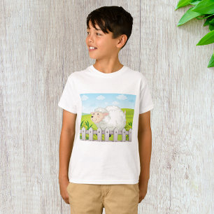 Leende får i solig landsbygd t shirt