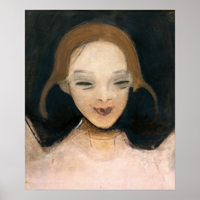 Leende flicka, Helene Schjerfbeck  Poster (Framsidan)