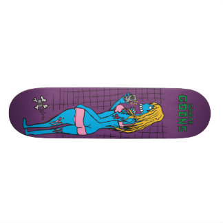 Leende flicka mini skateboard bräda 18,7 cm