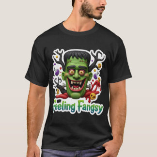 Leende Frankenstein-monster med hörntänder T Shirt