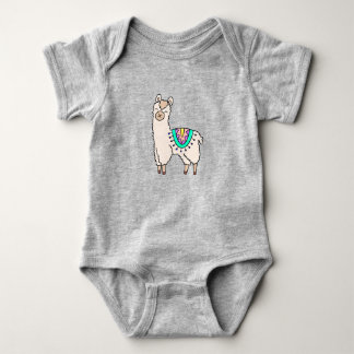 leende glad lama alpacka tecknad djur teckning t shirt