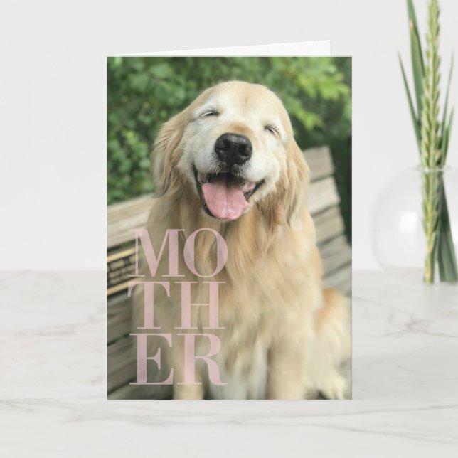 Leende Golden Retriever Hund Mors Dag Kort (Framsida)