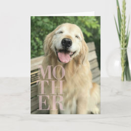 Leende Golden Retriever Hund Mors Dag Kort
