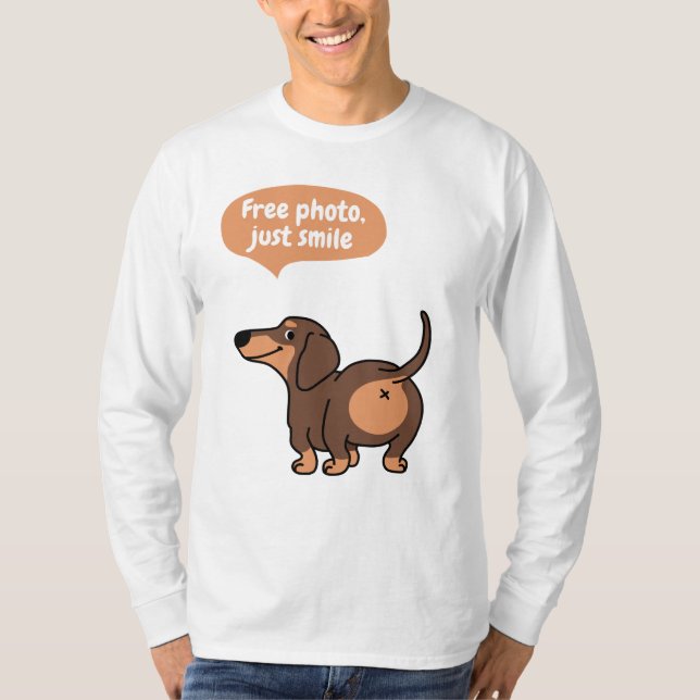 Leende, gratis foto t shirt (Framsida)