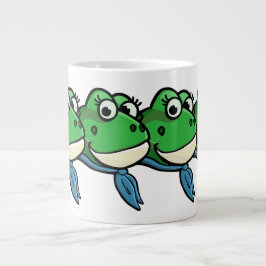 Leende grodor jumbo mugg