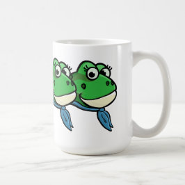 Leende grodor kaffemugg