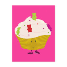 Leende gummibär-muffin