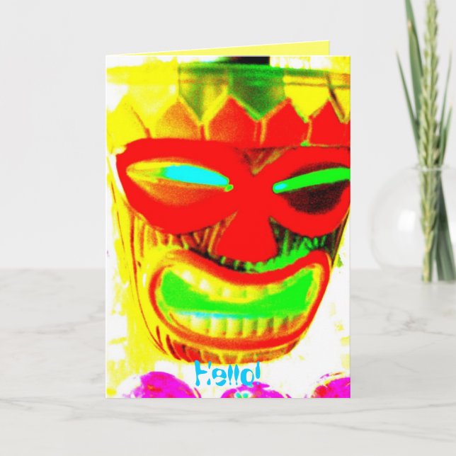 Leende hej! kort (Framsida)