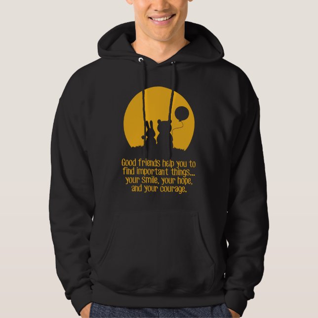 Leende, hopp, mod hoodie (Framsida)