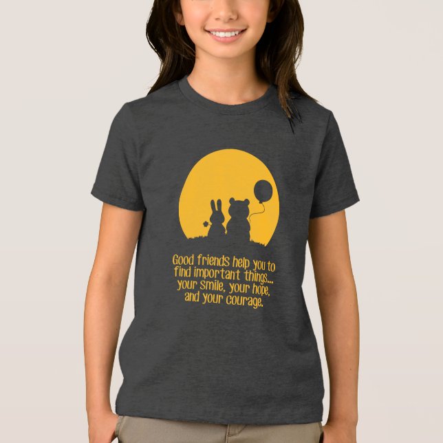 Leende, hopp, mod t shirt (Framsida)