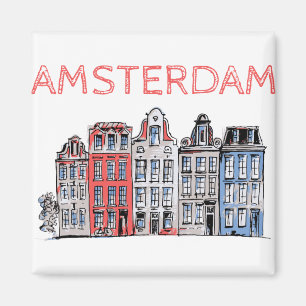 Leende hus i Amsterdam Magnet